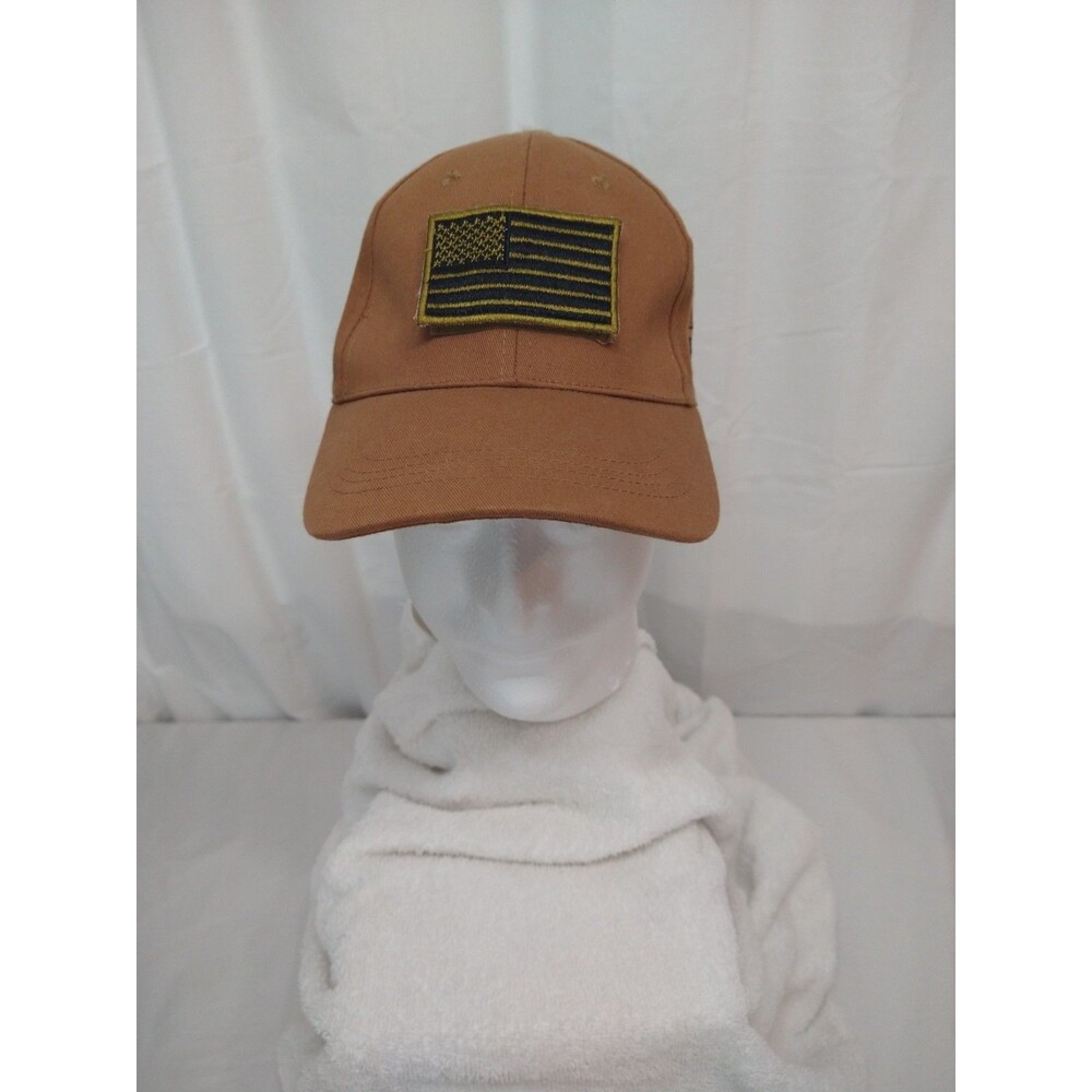 Voodoo Tactical Brown Hat With Removable Embroidered Flag Patch